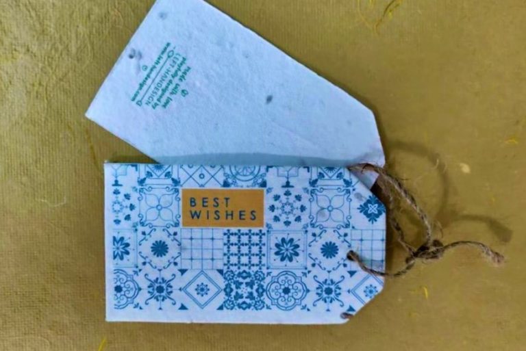 Plantable paper tag